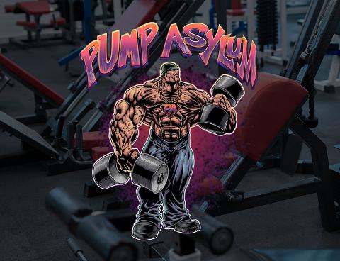 Pump asylum logo holding image